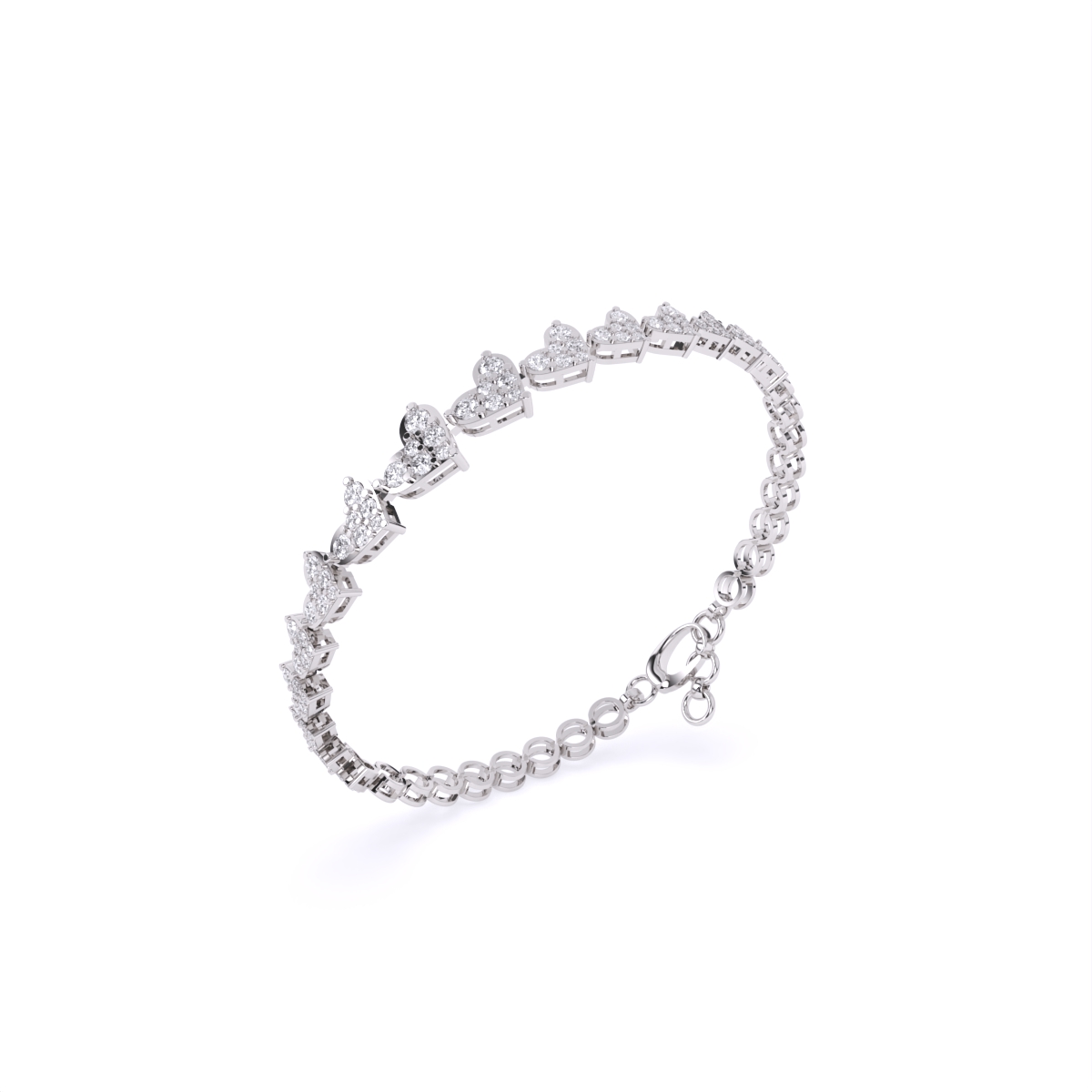 Whispers of Love Heart Diamond Bracelet