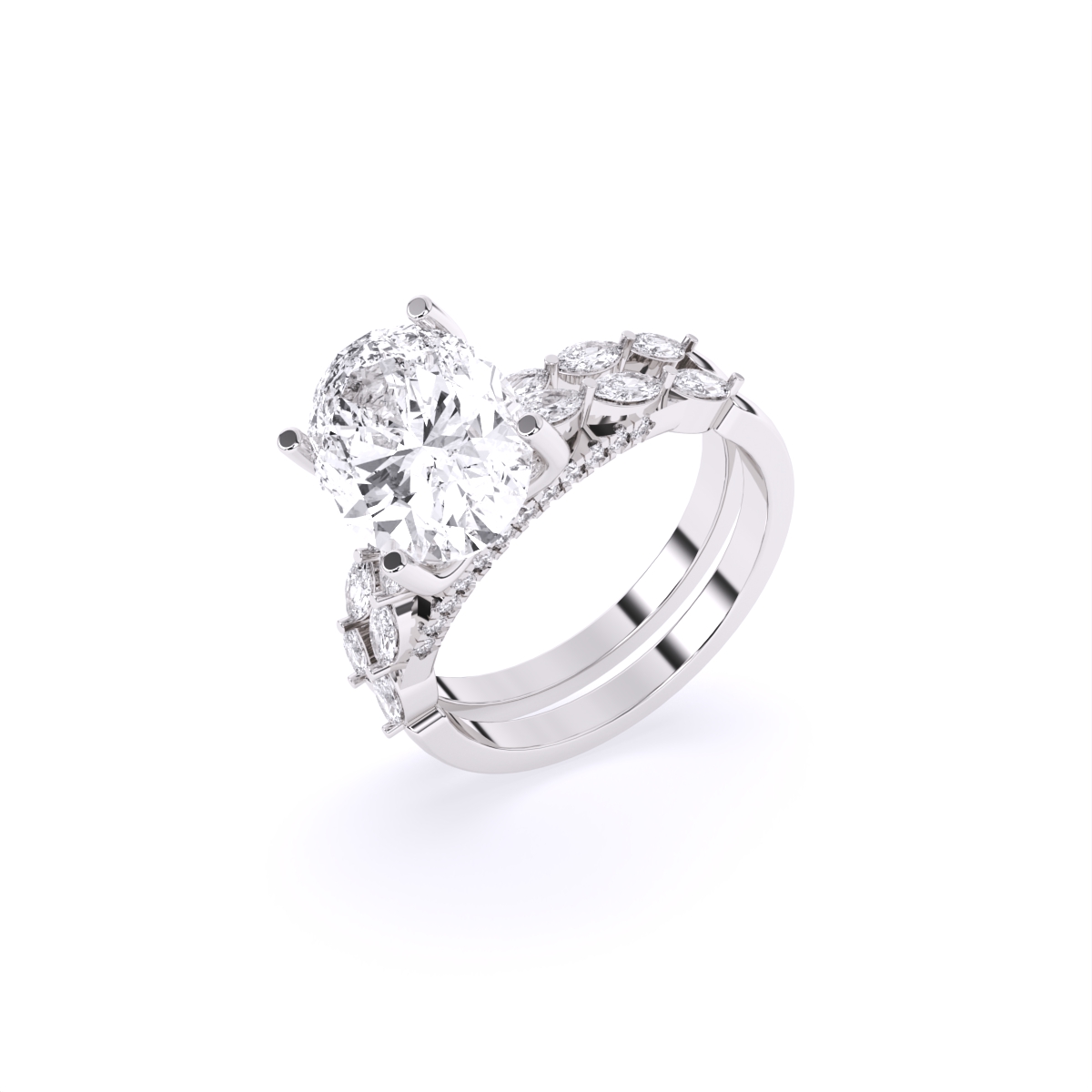 Royal Oval Cut Diamond Engagement Ring