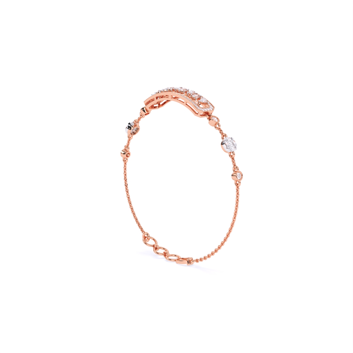 Regal Radiance Drop Diamond Bracelet