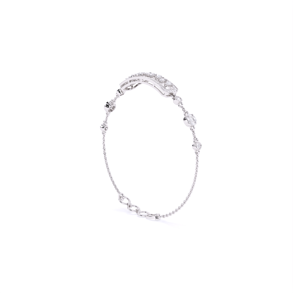 Regal Radiance Drop Diamond Bracelet