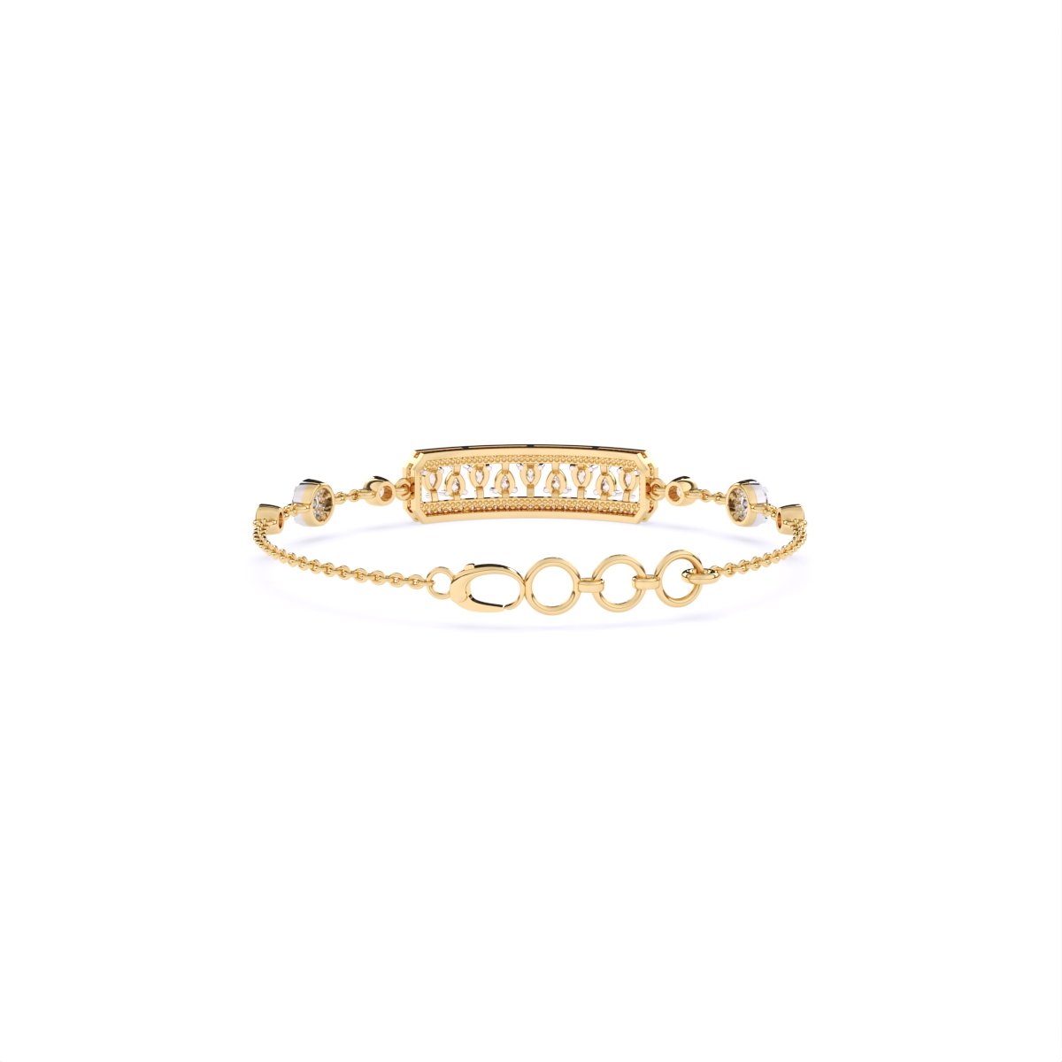 Regal Radiance Drop Diamond Bracelet