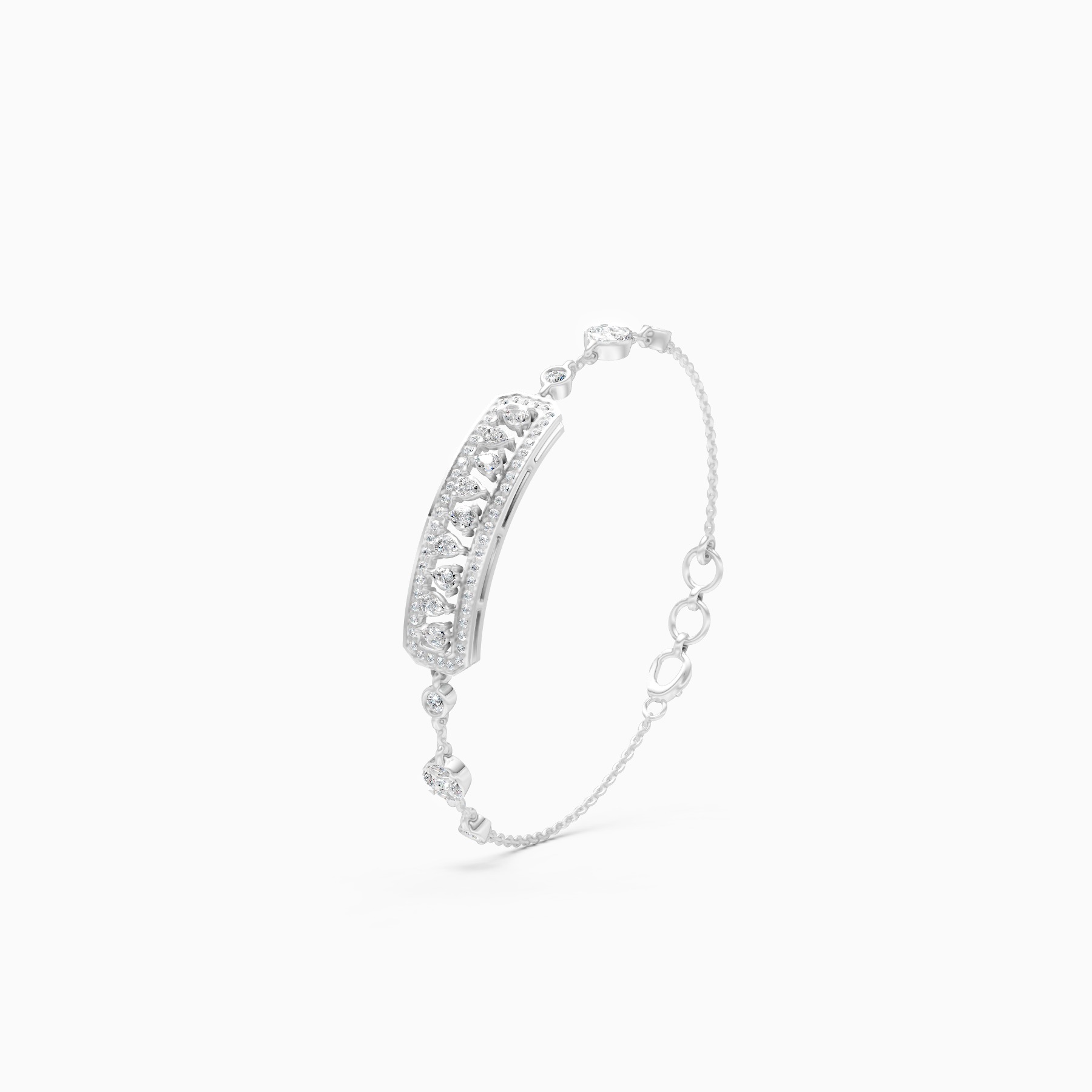 Regal Radiance Drop Diamond Bracelet