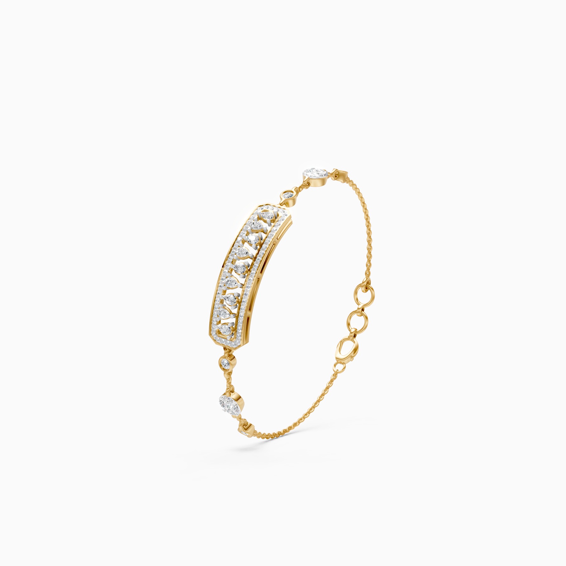 Regal Radiance Drop Diamond Bracelet