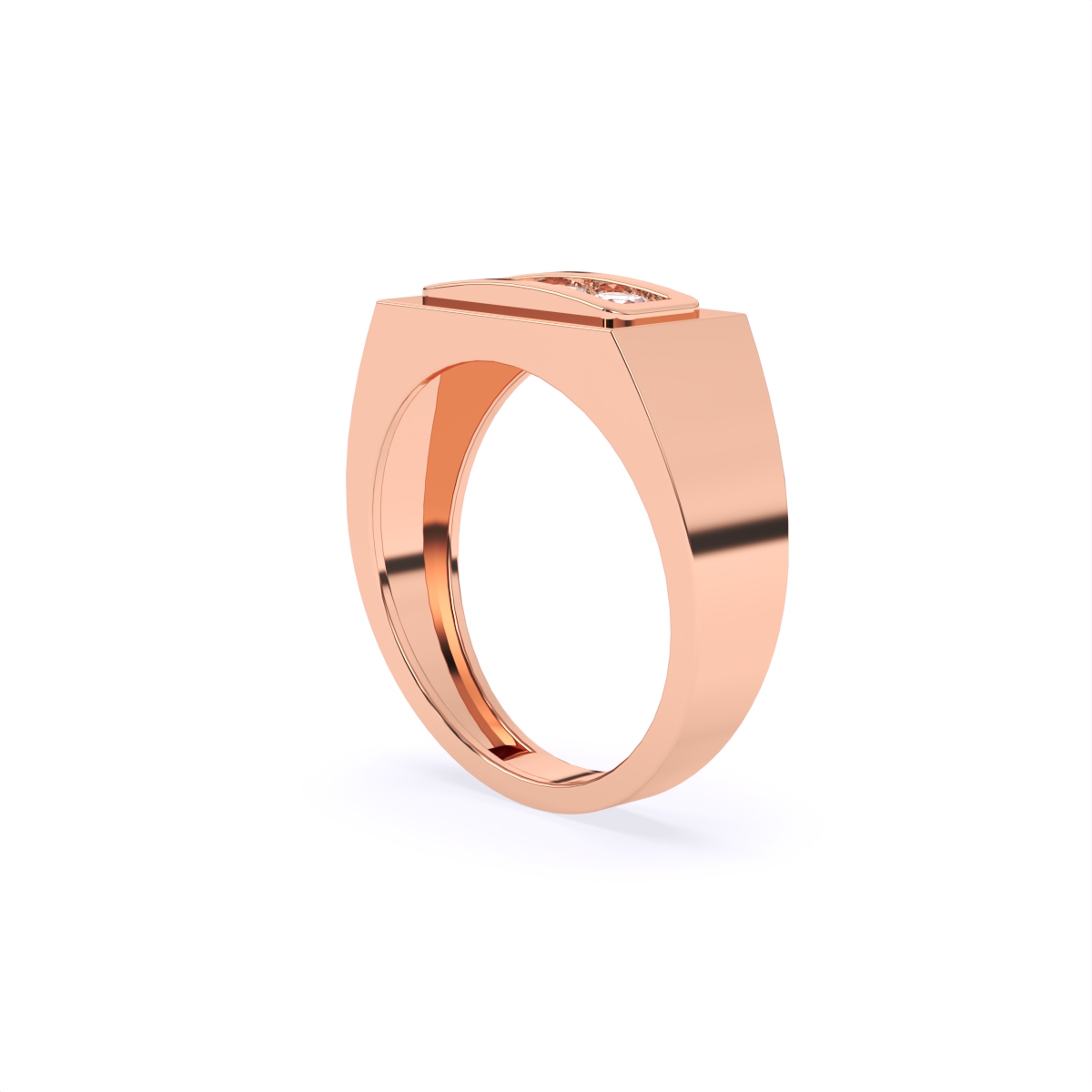 Formal Three Diamond Men's Ring