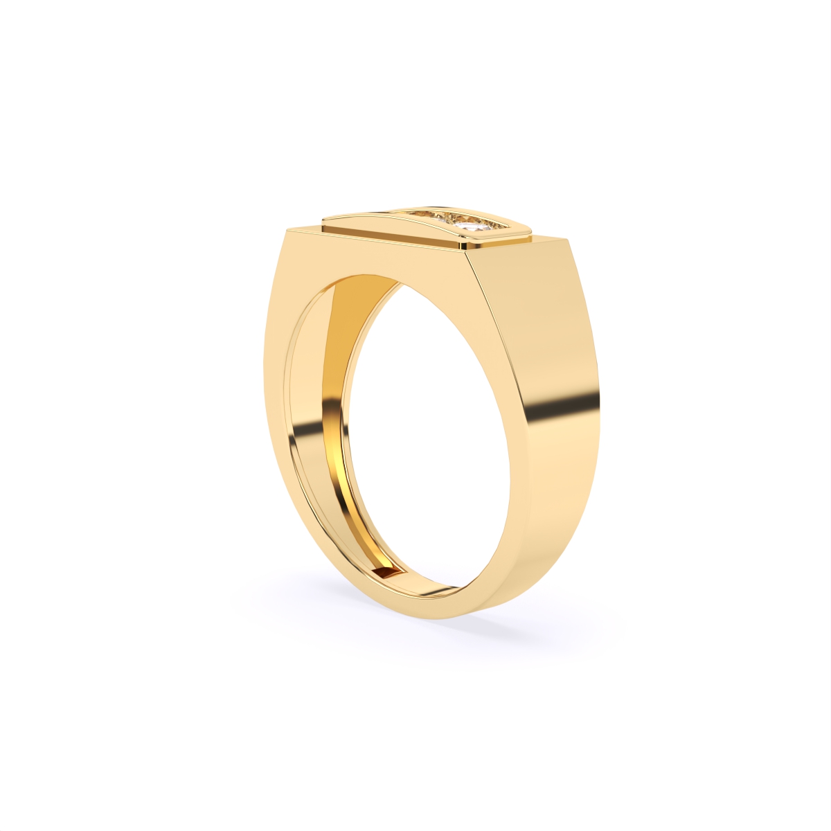 Formal Three Diamond Men's Ring