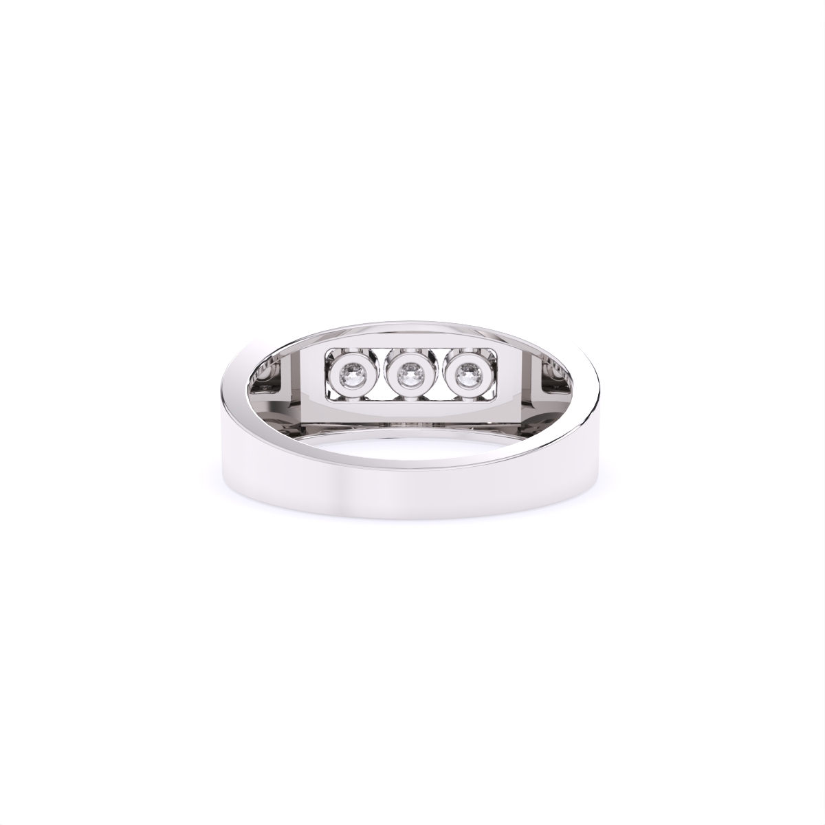 Formal Three Diamond Men's Ring
