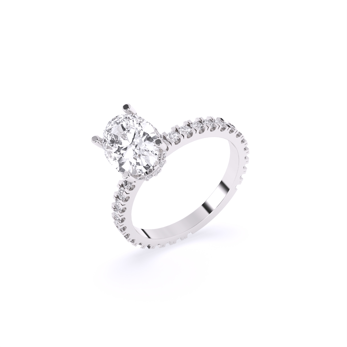 Empress Grace Blink Oval Diamond Ring