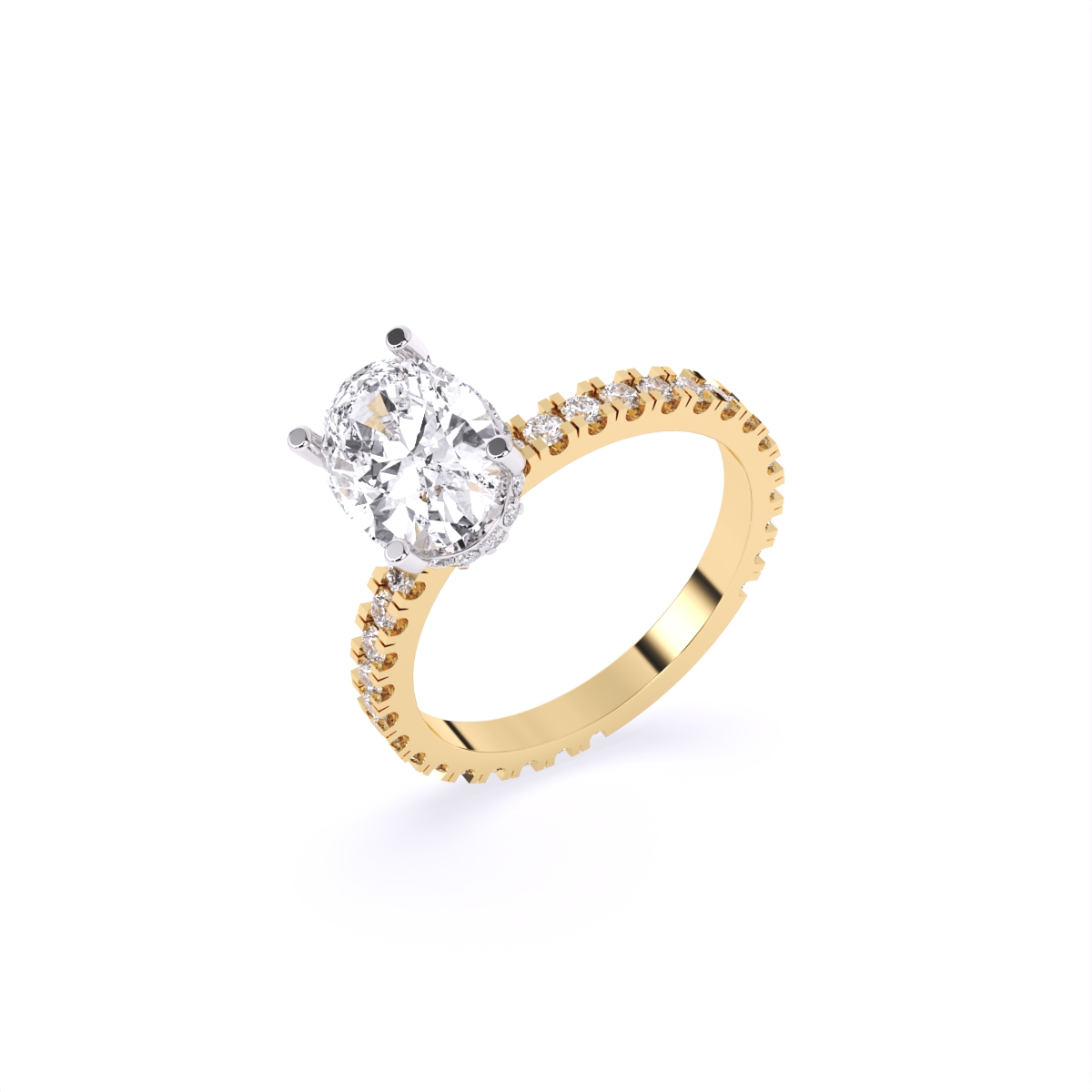 Empress Grace Blink Oval Diamond Ring