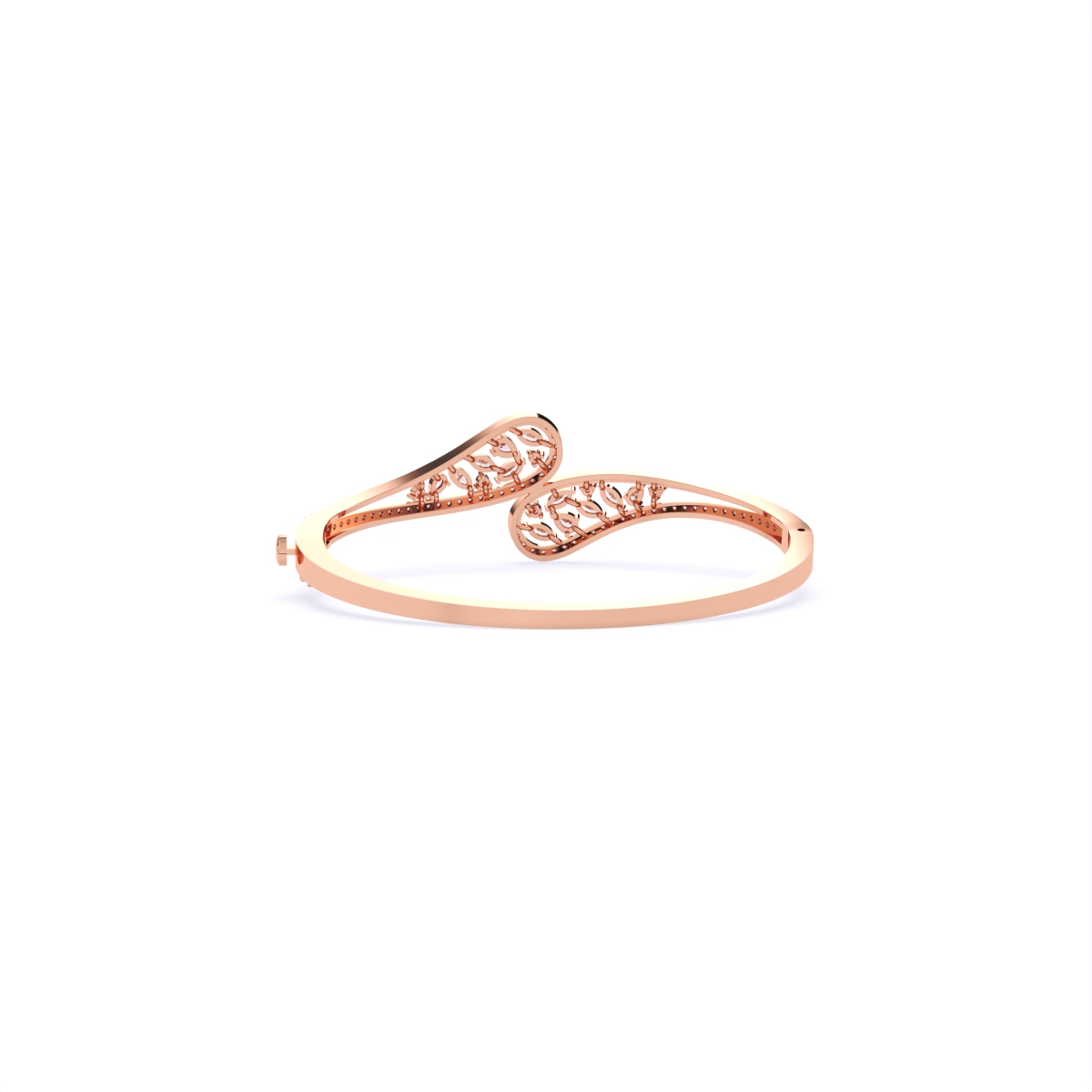 Stylish Leaf Shape Lab Diamond Bracelet