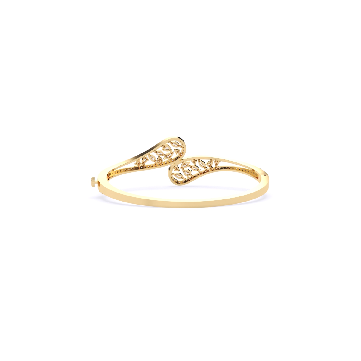 Stylish Leaf Shape Lab Diamond Bracelet
