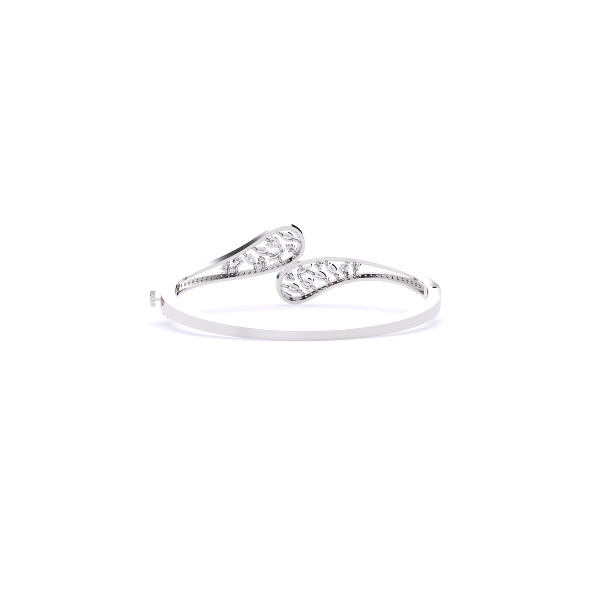 Stylish Leaf Shape Lab Diamond Bracelet