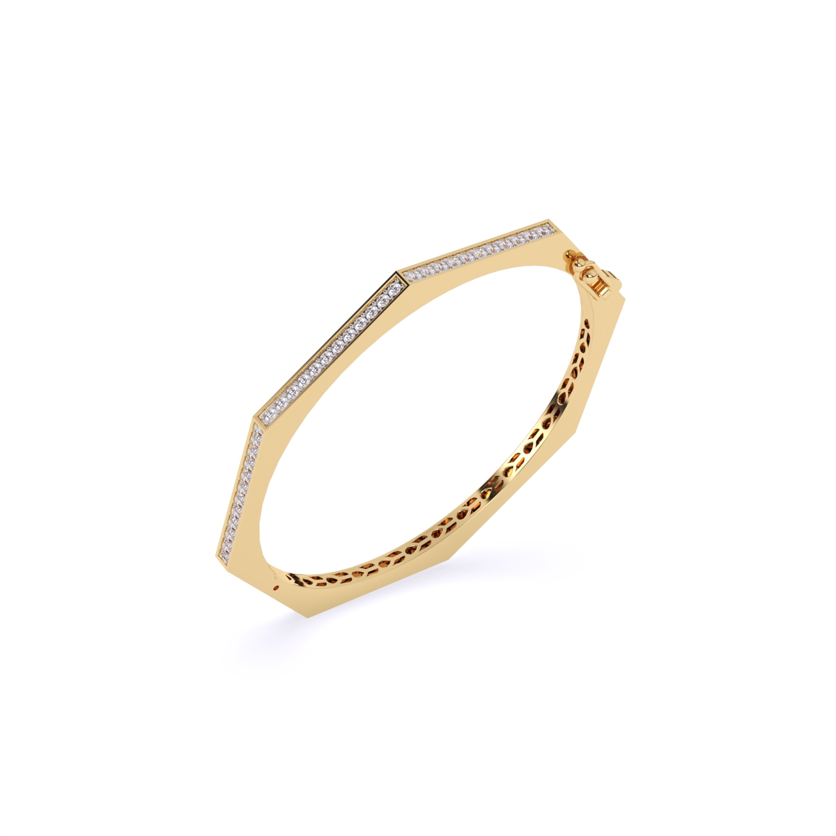 Designer Octagon Shape Diamond Bracelet
