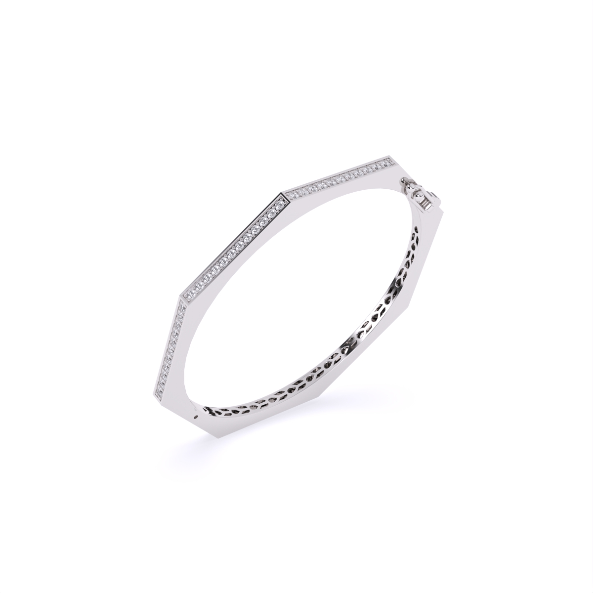 Designer Octagon Shape Diamond Bracelet