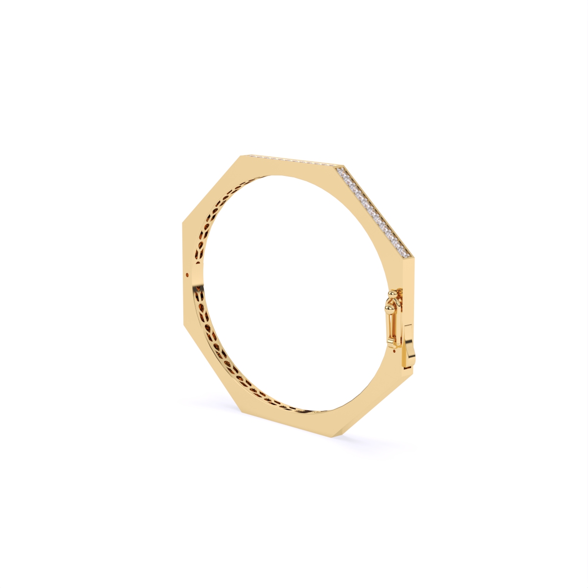 Designer Octagon Shape Diamond Bracelet